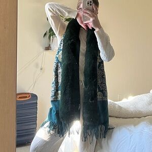Mixed fabric Scarf/Poncho